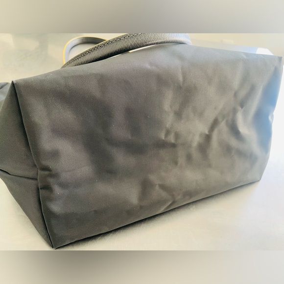LONGCHAMP Le Pliage Nylon Tote Bag - Grey With Yellow Branding & Accents - Picture 16 of 16